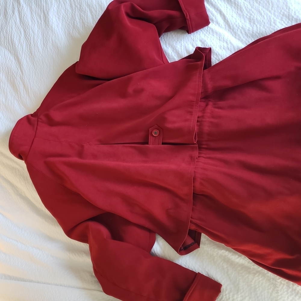 Stylish Red Overcoat